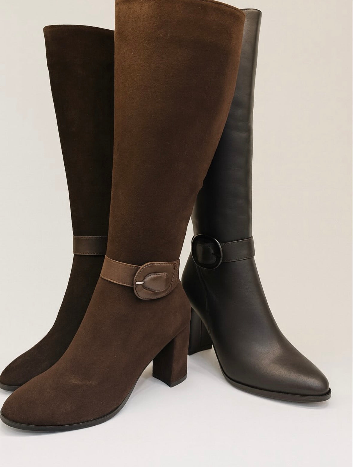 Kadın Klasik Tokalı Kovboy Hakiki Deri Çizme